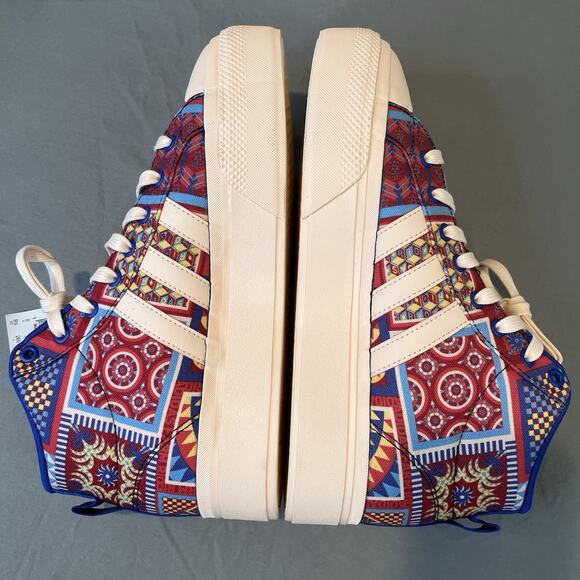 Adidas FARM Rio x Bravada 2.0 Platform Mid Womens 9.5 Skateboard Patchwork Quilt - Picture 4 of 8